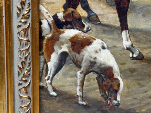 OIL PAINTING EMPRESS SISI OF AUSTRIA AT MEATH HUNT WITH LORD LANGFORD - ADDITIONAL PHOTO 16