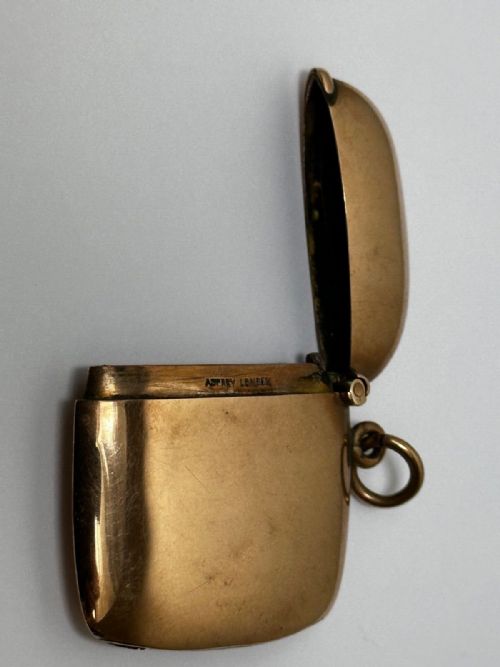 ASPREY LONDON EDWARDIAN 9CT GOLD VESTA CASE - ADDITIONAL PHOTO 2