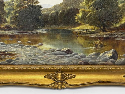 C1870 OIL PAINTING NR CAPEL CURIG NORTH WALES BY JOHN CUTHBERT SALMON - ADDITIONAL PHOTO 1