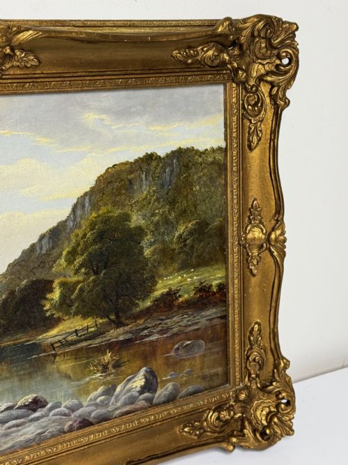 C1870 OIL PAINTING NR CAPEL CURIG NORTH WALES BY JOHN CUTHBERT SALMON - ADDITIONAL PHOTO 2