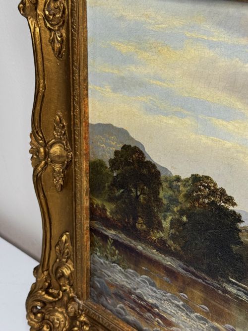 C1870 OIL PAINTING NR CAPEL CURIG NORTH WALES BY JOHN CUTHBERT SALMON - ADDITIONAL PHOTO 4