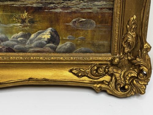C1870 OIL PAINTING NR CAPEL CURIG NORTH WALES BY JOHN CUTHBERT SALMON - ADDITIONAL PHOTO 10