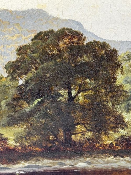 C1870 OIL PAINTING NR CAPEL CURIG NORTH WALES BY JOHN CUTHBERT SALMON - ADDITIONAL PHOTO 15