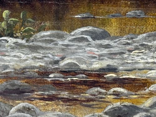 C1870 OIL PAINTING NR CAPEL CURIG NORTH WALES BY JOHN CUTHBERT SALMON - ADDITIONAL PHOTO 18