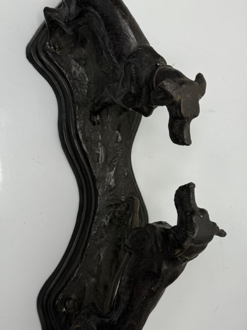 C1860 GROUP BRONZE HUNTING HOUND DOGS FOLLOWER AUGUSTE NICHOLAS CAIN - ADDITIONAL PHOTO 5