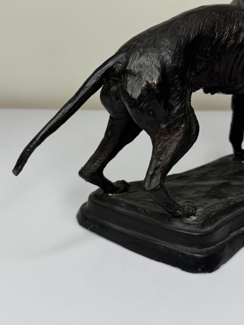 C1860 GROUP BRONZE HUNTING HOUND DOGS FOLLOWER AUGUSTE NICHOLAS CAIN - ADDITIONAL PHOTO 7