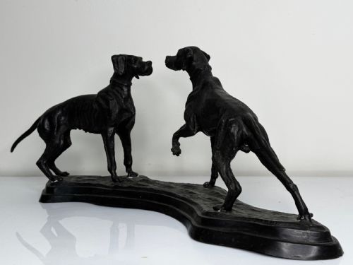 C1860 GROUP BRONZE HUNTING HOUND DOGS FOLLOWER AUGUSTE NICHOLAS CAIN - ADDITIONAL PHOTO 25
