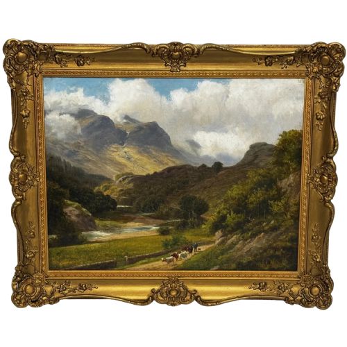 PAINTING BORROWDALE LANDSCAPE LAKE DISTRICT BY STEPHEN ENOCH HOGLEY