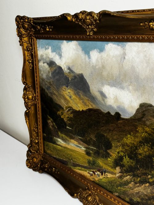 PAINTING BORROWDALE LANDSCAPE LAKE DISTRICT BY STEPHEN ENOCH HOGLEY - ADDITIONAL PHOTO 2