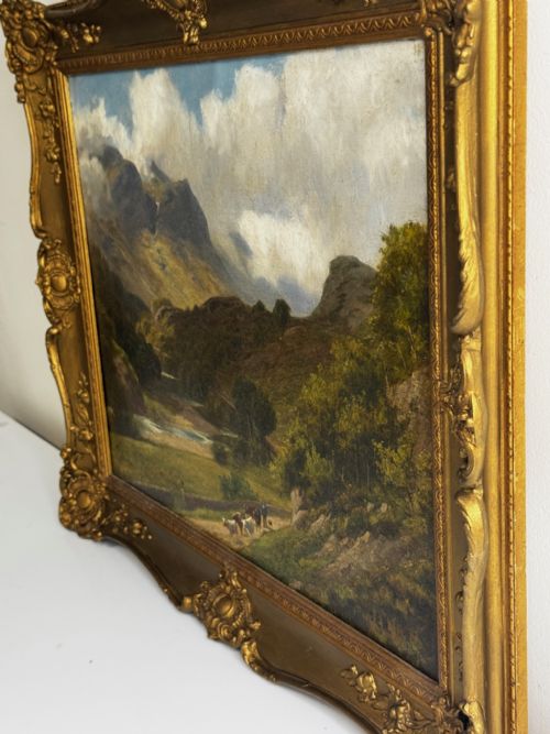 PAINTING BORROWDALE LANDSCAPE LAKE DISTRICT BY STEPHEN ENOCH HOGLEY - ADDITIONAL PHOTO 8