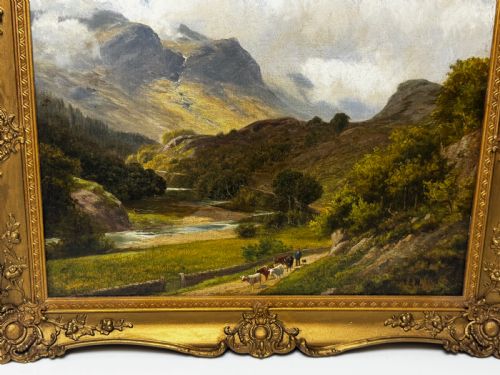PAINTING BORROWDALE LANDSCAPE LAKE DISTRICT BY STEPHEN ENOCH HOGLEY - ADDITIONAL PHOTO 9