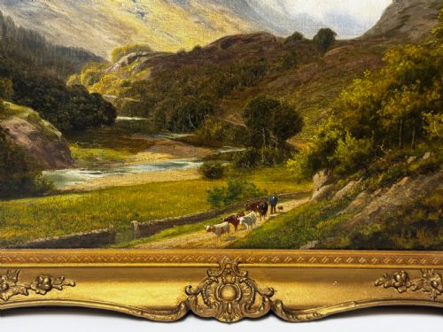PAINTING BORROWDALE LANDSCAPE LAKE DISTRICT BY STEPHEN ENOCH HOGLEY - ADDITIONAL PHOTO 10