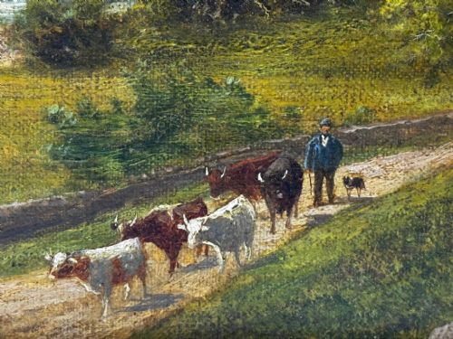 PAINTING BORROWDALE LANDSCAPE LAKE DISTRICT BY STEPHEN ENOCH HOGLEY - ADDITIONAL PHOTO 13