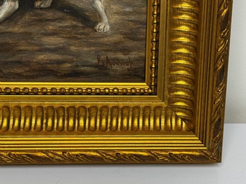 VICTORIAN PAINTING CAGED RAT TRAPPED JACK RUSSELL TERRIERS GUARDING - ADDITIONAL PHOTO 9