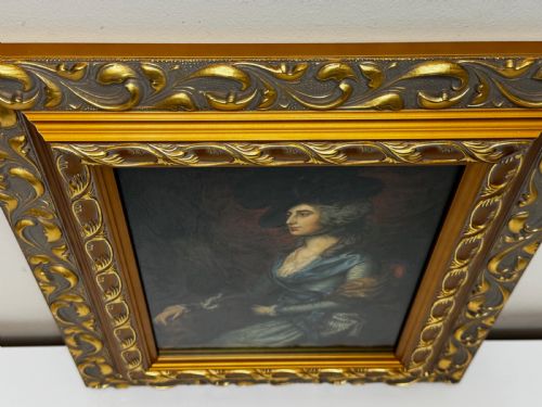 FINE 19TH CENTURY OIL PORTRAIT OF SARAH SIDDONS AFTER GAINSBOROUGH - ADDITIONAL PHOTO 4