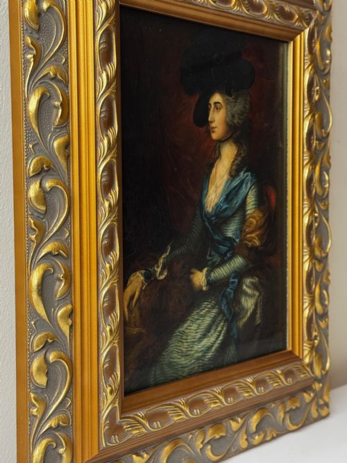 FINE 19TH CENTURY OIL PORTRAIT OF SARAH SIDDONS AFTER GAINSBOROUGH - ADDITIONAL PHOTO 6