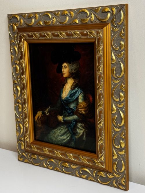 FINE 19TH CENTURY OIL PORTRAIT OF SARAH SIDDONS AFTER GAINSBOROUGH - ADDITIONAL PHOTO 7