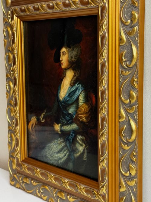 FINE 19TH CENTURY OIL PORTRAIT OF SARAH SIDDONS AFTER GAINSBOROUGH - ADDITIONAL PHOTO 8