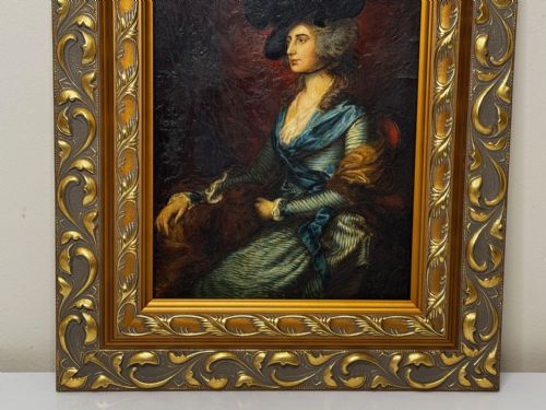 FINE 19TH CENTURY OIL PORTRAIT OF SARAH SIDDONS AFTER GAINSBOROUGH - ADDITIONAL PHOTO 9