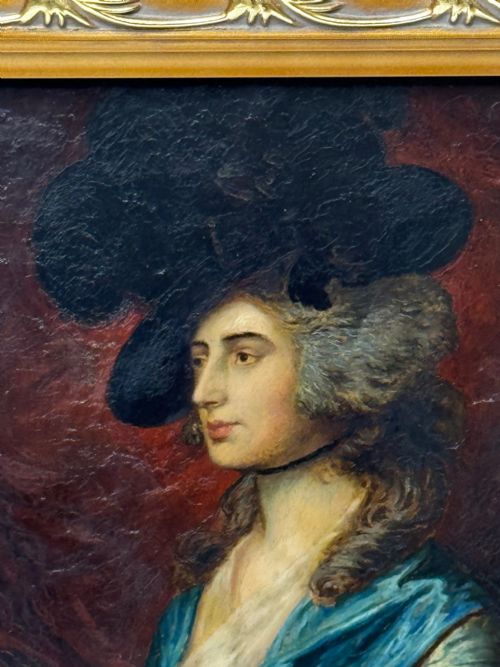 FINE 19TH CENTURY OIL PORTRAIT OF SARAH SIDDONS AFTER GAINSBOROUGH - ADDITIONAL PHOTO 11