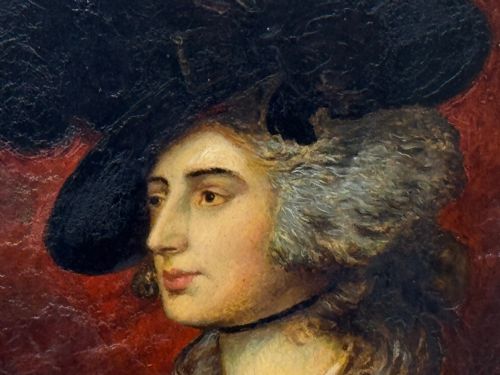 FINE 19TH CENTURY OIL PORTRAIT OF SARAH SIDDONS AFTER GAINSBOROUGH - ADDITIONAL PHOTO 13