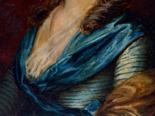 FINE 19TH CENTURY OIL PORTRAIT OF SARAH SIDDONS AFTER GAINSBOROUGH - ADDITIONAL PHOTO 29