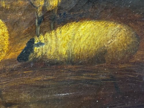 SHELTERING LIVESTOCK IN A BARN C1850 FOLLOWER OF THOMAS SIDNEY COOPER - ADDITIONAL PHOTO 8