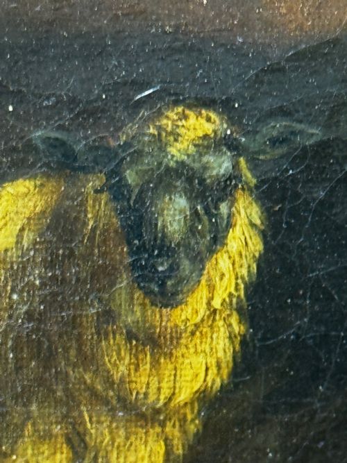 SHELTERING LIVESTOCK IN A BARN C1850 FOLLOWER OF THOMAS SIDNEY COOPER - ADDITIONAL PHOTO 21