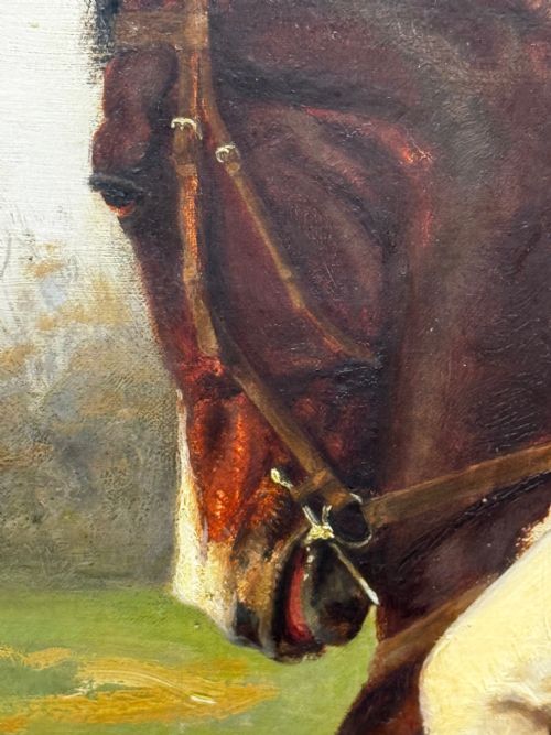 C1880 FOX HUNT ROYAL ACADEMYEXHIBITED EQUESTRIAN OIL PAINTING - ADDITIONAL PHOTO 10