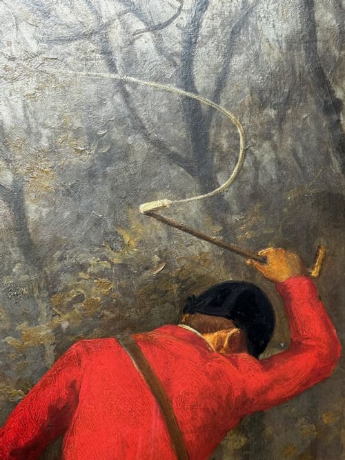 C1880 FOX HUNT ROYAL ACADEMYEXHIBITED EQUESTRIAN OIL PAINTING - ADDITIONAL PHOTO 15
