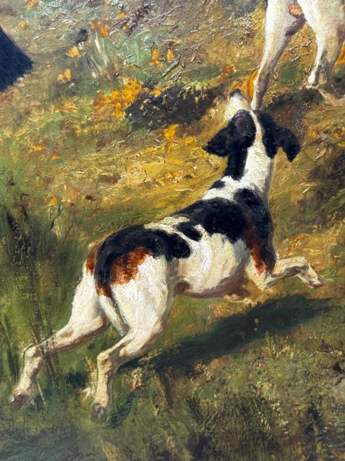 C1880 FOX HUNT ROYAL ACADEMYEXHIBITED EQUESTRIAN OIL PAINTING - ADDITIONAL PHOTO 17
