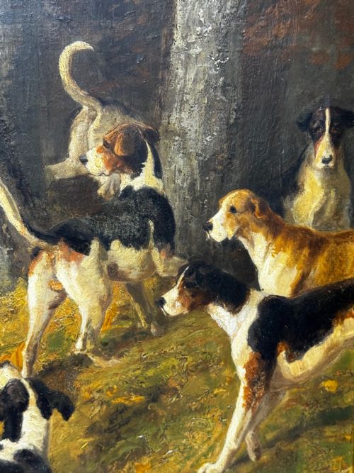 C1880 FOX HUNT ROYAL ACADEMYEXHIBITED EQUESTRIAN OIL PAINTING - ADDITIONAL PHOTO 18