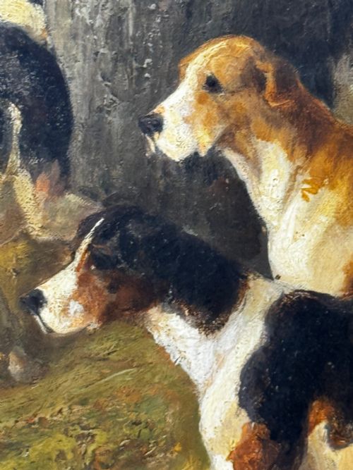 C1880 FOX HUNT ROYAL ACADEMYEXHIBITED EQUESTRIAN OIL PAINTING - ADDITIONAL PHOTO 19