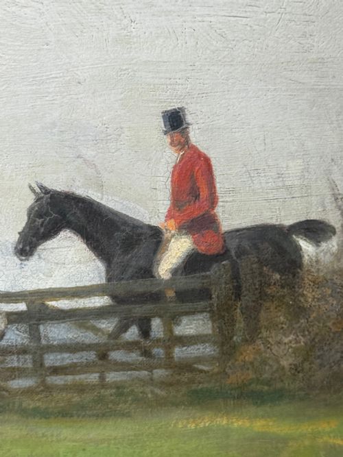 C1880 FOX HUNT ROYAL ACADEMYEXHIBITED EQUESTRIAN OIL PAINTING - ADDITIONAL PHOTO 25