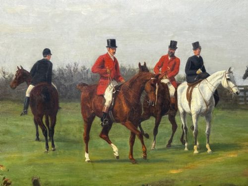 C1880 FOX HUNT ROYAL ACADEMYEXHIBITED EQUESTRIAN OIL PAINTING - ADDITIONAL PHOTO 26