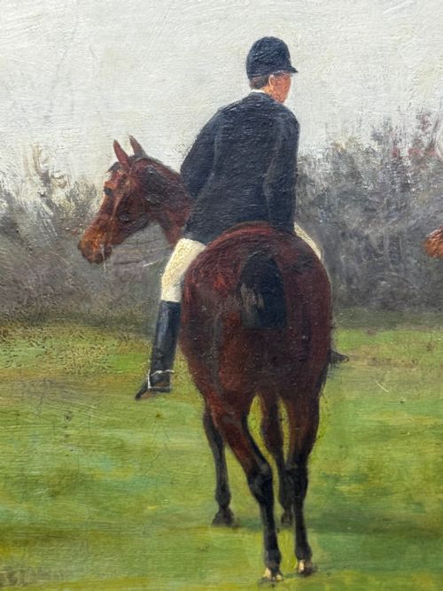 C1880 FOX HUNT ROYAL ACADEMYEXHIBITED EQUESTRIAN OIL PAINTING - ADDITIONAL PHOTO 27