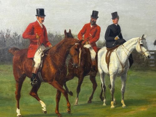 C1880 FOX HUNT ROYAL ACADEMYEXHIBITED EQUESTRIAN OIL PAINTING - ADDITIONAL PHOTO 28