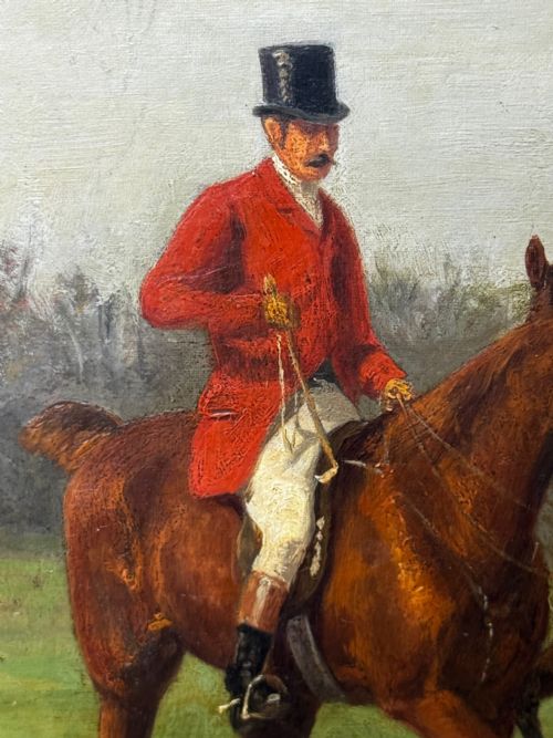 C1880 FOX HUNT ROYAL ACADEMYEXHIBITED EQUESTRIAN OIL PAINTING - ADDITIONAL PHOTO 29