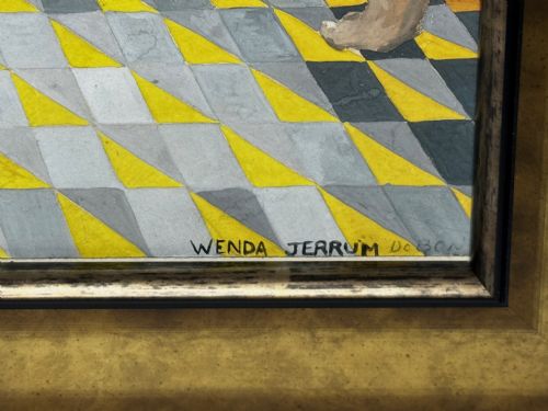 FRAMED GLAZED SURREALISM PAINTING DEATH OF CLEOPATRA - ADDITIONAL PHOTO 5
