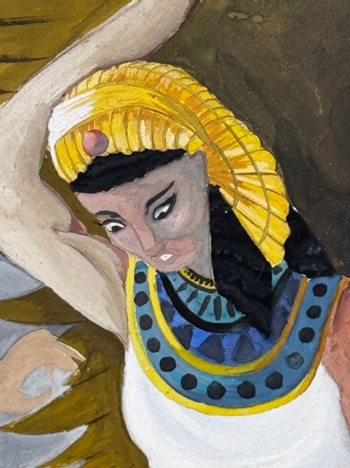 FRAMED GLAZED SURREALISM PAINTING DEATH OF CLEOPATRA - ADDITIONAL PHOTO 17