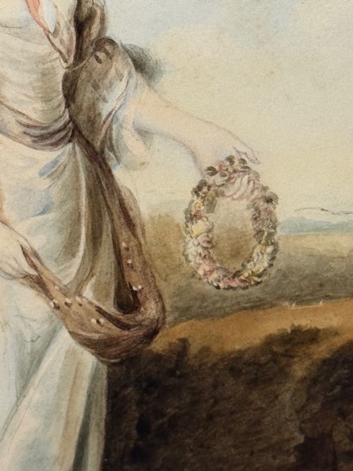 PAINTING AURORA ASCENDANT LADY JANE STANHOPE C 1785 - ADDITIONAL PHOTO 8