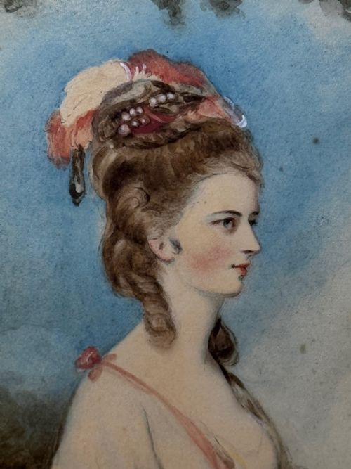 PAINTING AURORA ASCENDANT LADY JANE STANHOPE C 1785 - ADDITIONAL PHOTO 15