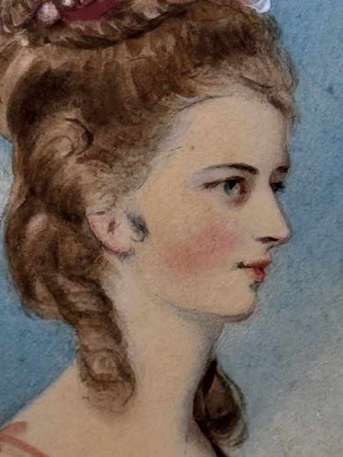 PAINTING AURORA ASCENDANT LADY JANE STANHOPE C 1785 - ADDITIONAL PHOTO 18