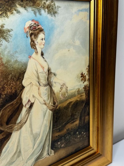 PAINTING AURORA ASCENDANT LADY JANE STANHOPE C 1785 - ADDITIONAL PHOTO 25