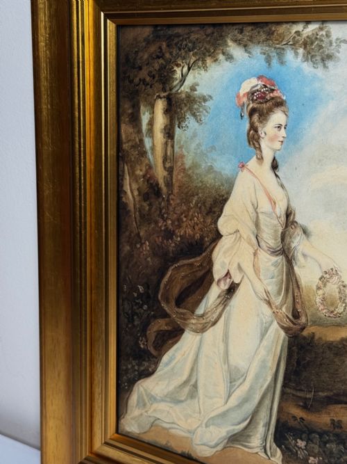 PAINTING AURORA ASCENDANT LADY JANE STANHOPE C 1785 - ADDITIONAL PHOTO 26