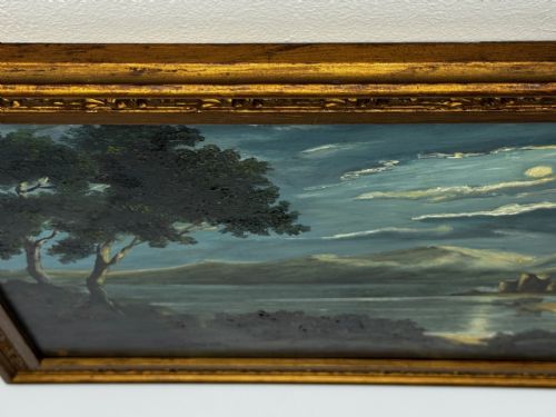 OIL PAINTING URQUHART CASTLE LOCH NESS IN MOONLIGHT AFTER JAMES BELL ANDERSON - ADDITIONAL PHOTO 2