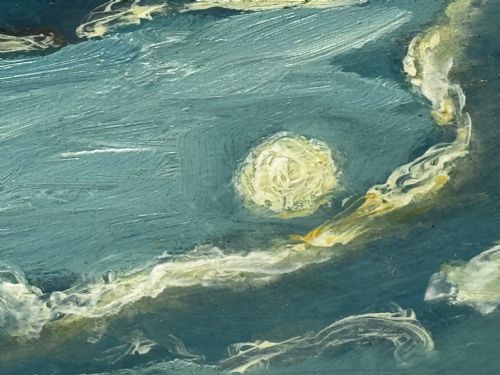 OIL PAINTING URQUHART CASTLE LOCH NESS IN MOONLIGHT AFTER JAMES BELL ANDERSON - ADDITIONAL PHOTO 6
