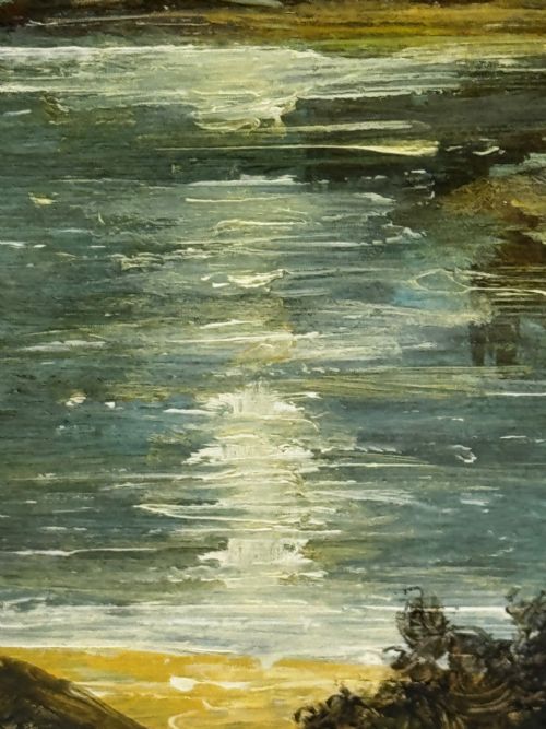 OIL PAINTING URQUHART CASTLE LOCH NESS IN MOONLIGHT AFTER JAMES BELL ANDERSON - ADDITIONAL PHOTO 12