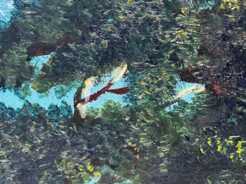 OIL PAINTING URQUHART CASTLE LOCH NESS IN MOONLIGHT AFTER JAMES BELL ANDERSON - ADDITIONAL PHOTO 20