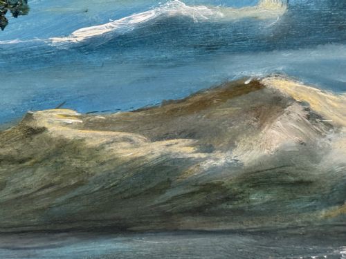 OIL PAINTING URQUHART CASTLE LOCH NESS IN MOONLIGHT AFTER JAMES BELL ANDERSON - ADDITIONAL PHOTO 24